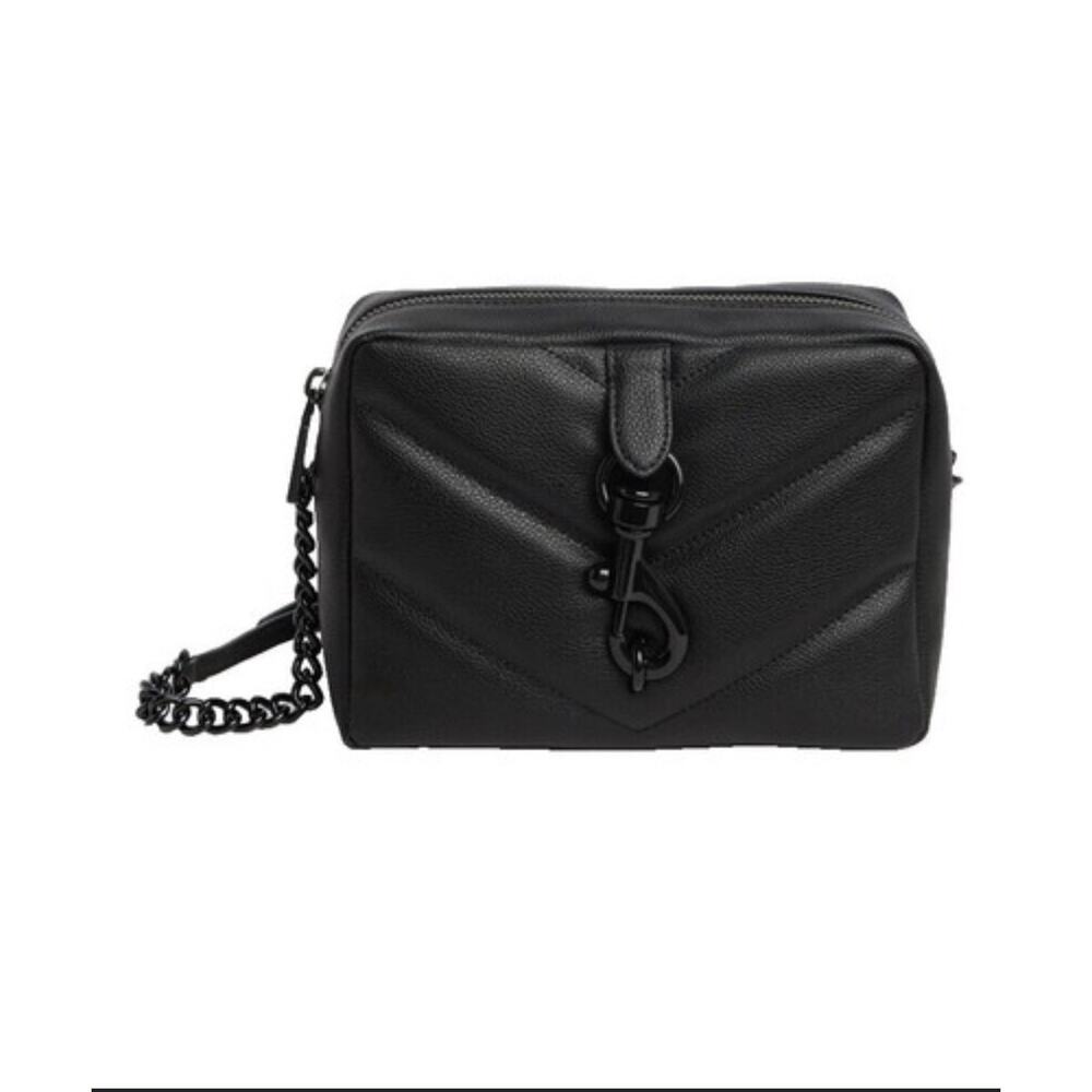 Rebecca Minkoff Edie Quilt Black Leather Crossbody Bag